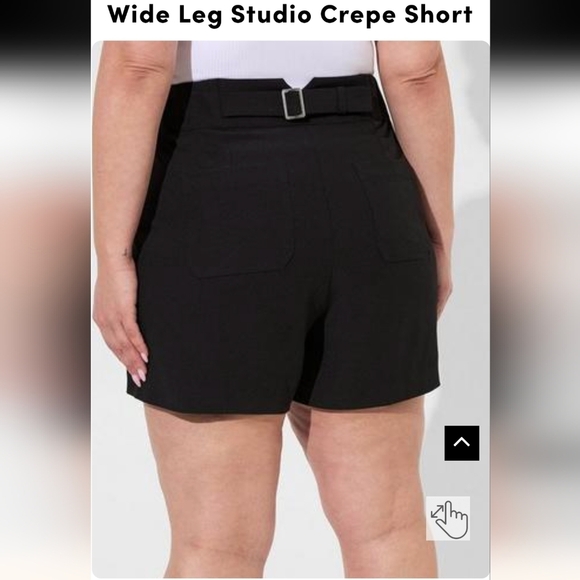 Torrid Black Wide Leg Studio Tailored Short, Plus size 26 NWT - Picture 3 of 14
